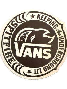 Vans x Spitfire Sticker Keepin The Underground Lit Skateboard Vinyl Decal